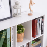 easycomfort easycomfort libreria bianca per casa e ufficio scaffale dal design moderno con 9 scomparti in legno 91x29 5x91cm ean 8054111845700