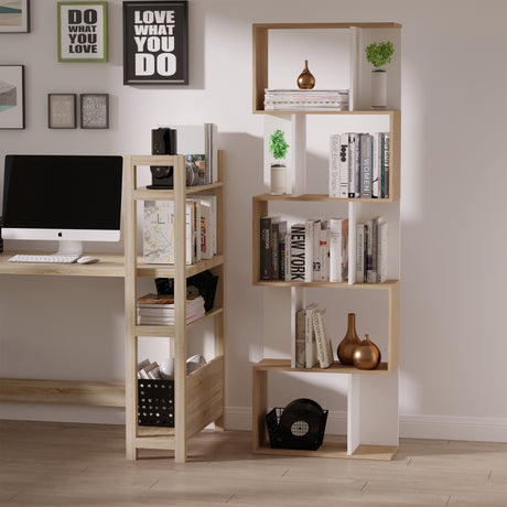easycomfort easycomfort libreria moderna 5 ripiani pratici finitura eccellente superficie liscia e a prova di umidita in legno truciolato bianco 6024184 5cm ean 8054111846806