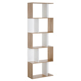 easycomfort easycomfort libreria moderna 5 ripiani pratici finitura eccellente superficie liscia e a prova di umidita in legno truciolato bianco 6024184 5cm ean 8054111846806