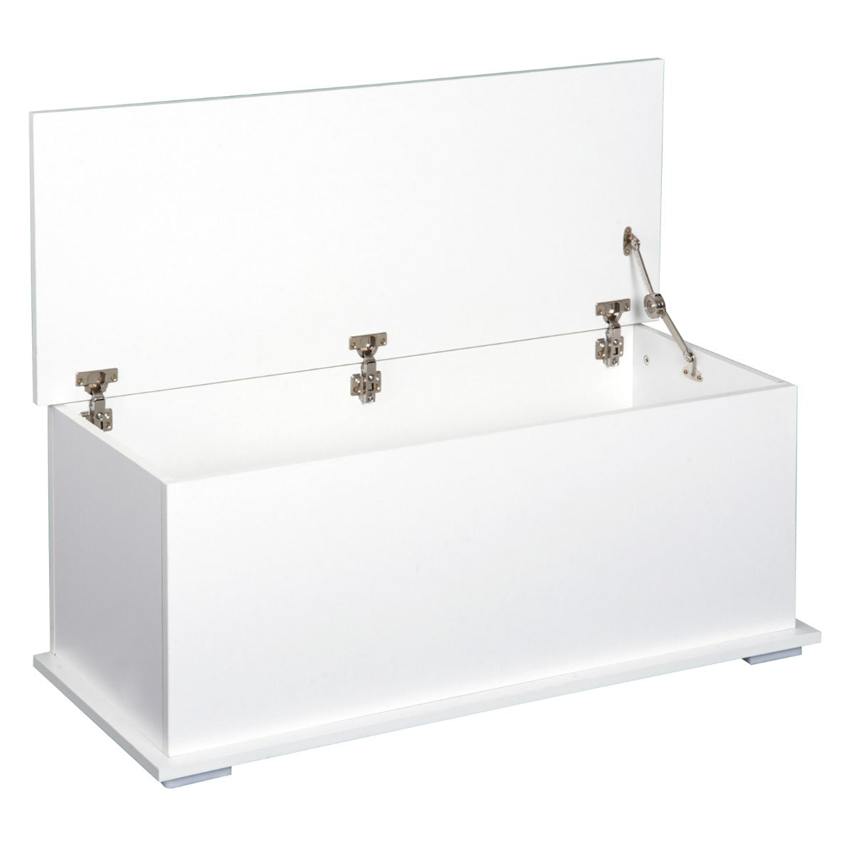 easycomfort easycomfort panca contenitore multiuso in legno mdf apertura con blocco di sicurezza 81x40x46cm bianco