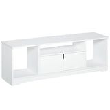easycomfort easycomfort mobile porta tv fino a 42 con armadietto e ripiani aperti in legno 120x30x41cm