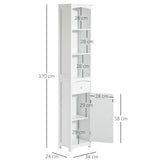 easycomfort easycomfort mobiletto a colonna bagno salvaspazio in mdf bianco armadietto bagno multifunzione per camera con 3 ripiani 34x24x170cm ean 8054111847384