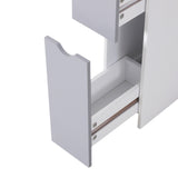 easycomfort easycomfort mobiletto a colonna salvaspazio in legno armadietto da bagno con ripiani e armadietti bianco 15x33x136 5cm ean 8054111841566