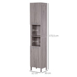 easycomfort easycomfort colonna bagno in mdf con 2 armadietti e 2 ripiani aperti 30x32x172 5 cm color legno