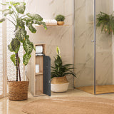 easycomfort easycomfort mobiletto a colonna per il bagno bambu e legno grigio 18 x 18 x 75cm ean 8054111841115