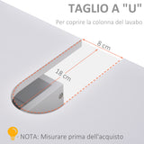 easycomfort easycomfort mobiletto sottolavabo e copricolonna per il bagno in legno bianco con 2 cassetti e taglio a u 67 x 36 x 52cm ean 8054111848138