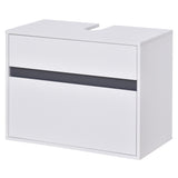 easycomfort easycomfort mobiletto sottolavabo e copricolonna per il bagno in legno bianco con 2 cassetti e taglio a u 67 x 36 x 52cm ean 8054111848138