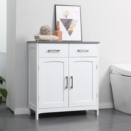 easycomfort easycomfort mobiletto bagno con 2 ante 2 cassetti e ripiano regolabile in mdf 68x33x76cm