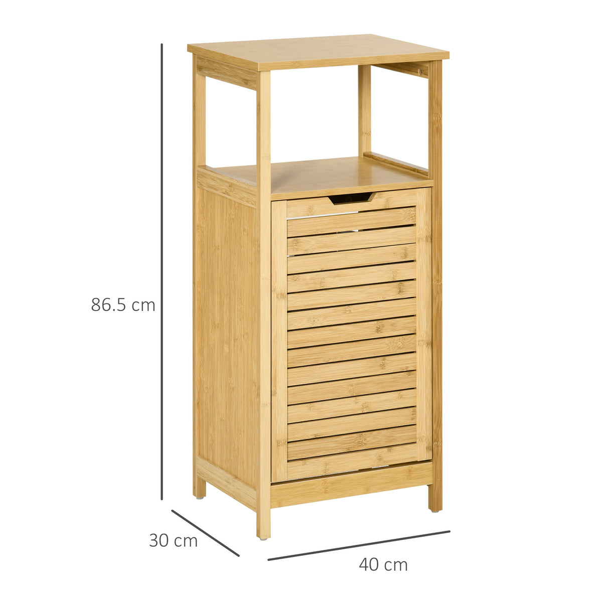 easycomfort easycomfort mobiletto bagno con cesto multiuso per bucato e giocattoli in mdf e bambu 40x30x86 5cm