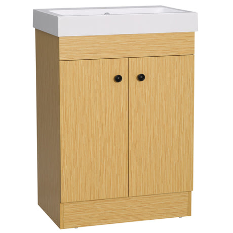 easycomfort easycomfort mobile bagno sotto lavabo in truciolato con ripiani regolabili e lavello curvo 60x41 5x88 cm