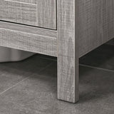 easycomfort easycomfort mobile sottolavabo con armadietto a 2 ante e ripiani in legno 60x30x60cm grigio