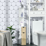 easycomfort easycomfort colonna bagno con 2 ripiani e 2 armadietti mobile alto salvaspazio 15 2x29 8x118 cm bianco e color legno
