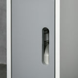 easycomfort easycomfort colonna bagno con mensole e armadietti mobile alto salvaspazio in legno 15x17x120cm bianco e grigio