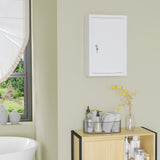 easycomfort easycomfort armadietto medicinali a 3 ripiani in acciaio inox con 2 chiavi e montaggio a parete 30x14x46 cm bianco