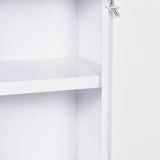 easycomfort easycomfort armadietto medicinali a 3 ripiani in acciaio inox con 2 chiavi e montaggio a parete 30x14x46 cm bianco