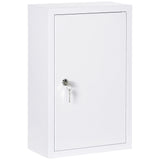 easycomfort easycomfort armadietto medicinali a 3 ripiani in acciaio inox con 2 chiavi e montaggio a parete 30x14x46 cm bianco