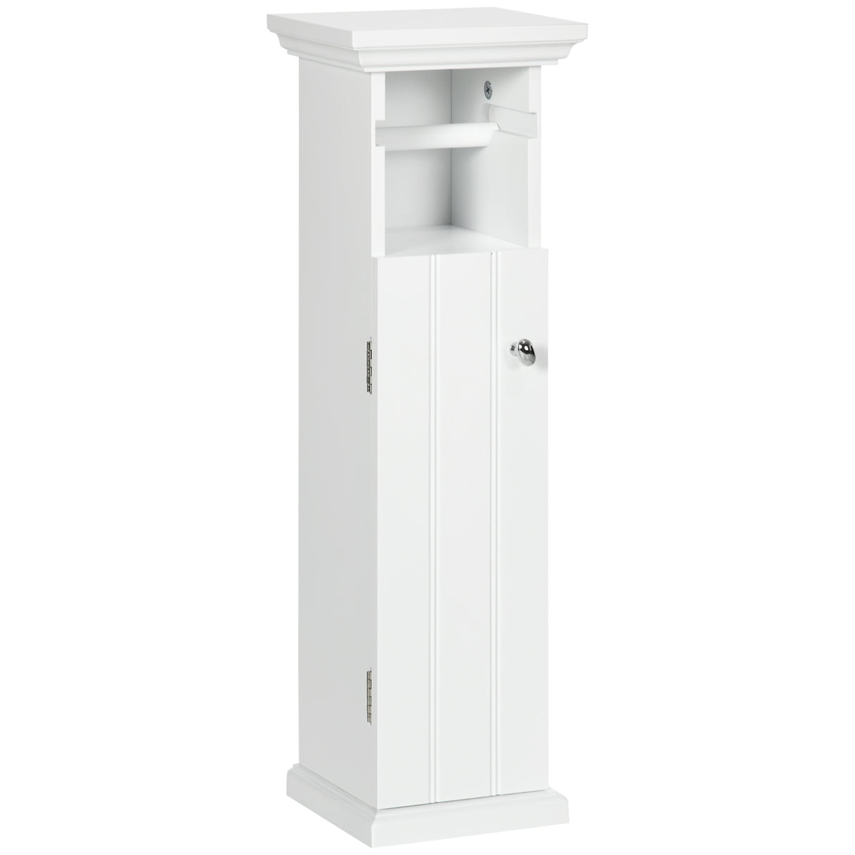 easycomfort easycomfort mobile bagno con porta carta igienica e armadietto in legno mdf 21 5x17 8x66 5cm bianco