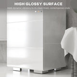 easycomfort easycomfort mobiletto bagno in mdf con cassetto e armadietto con ripiano interno regolabile 37x32 5x79 cm bianco