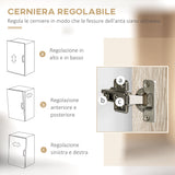 easycomfort easycomfort mobile buffet dispensa cucina ante cassetti e vani aperti 100l x 39p x 181 5acm bianco e legno