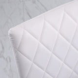 easycomfort easycomfort set 4 sedie imbottite per sala da pranzo con rivestimento in similpelle 41x50x91cm bianco