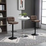 easycomfort easycomfort set 2 sgabelli bar moderni e girevoli con schienale e poggiapiedi sgabelli da cucina con altezza regolabile rivestimento pelle pu e imbottitura 41 5x45x85 107cm