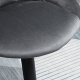 easycomfort easycomfort set 2 sgabelli da bar altezza regolabile con base in metallo e seduta in velluto sgabelli moderni con schienale e poggiapiedi 46x48x83 104cm grigio e nero