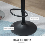 easycomfort easycomfort set 2 sgabelli da bar con altezza regolabile base in metallo seduta in velluto sgabelli cucina alti girevole con schienale e poggiapiedi 51 5x57 5x93 114 5cm grigio