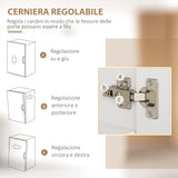 easycomfort easycomfort dispensa cucina in truciolato e mdf con ripiani aperti armadietti e cassetto 119x41x180 cm bianco