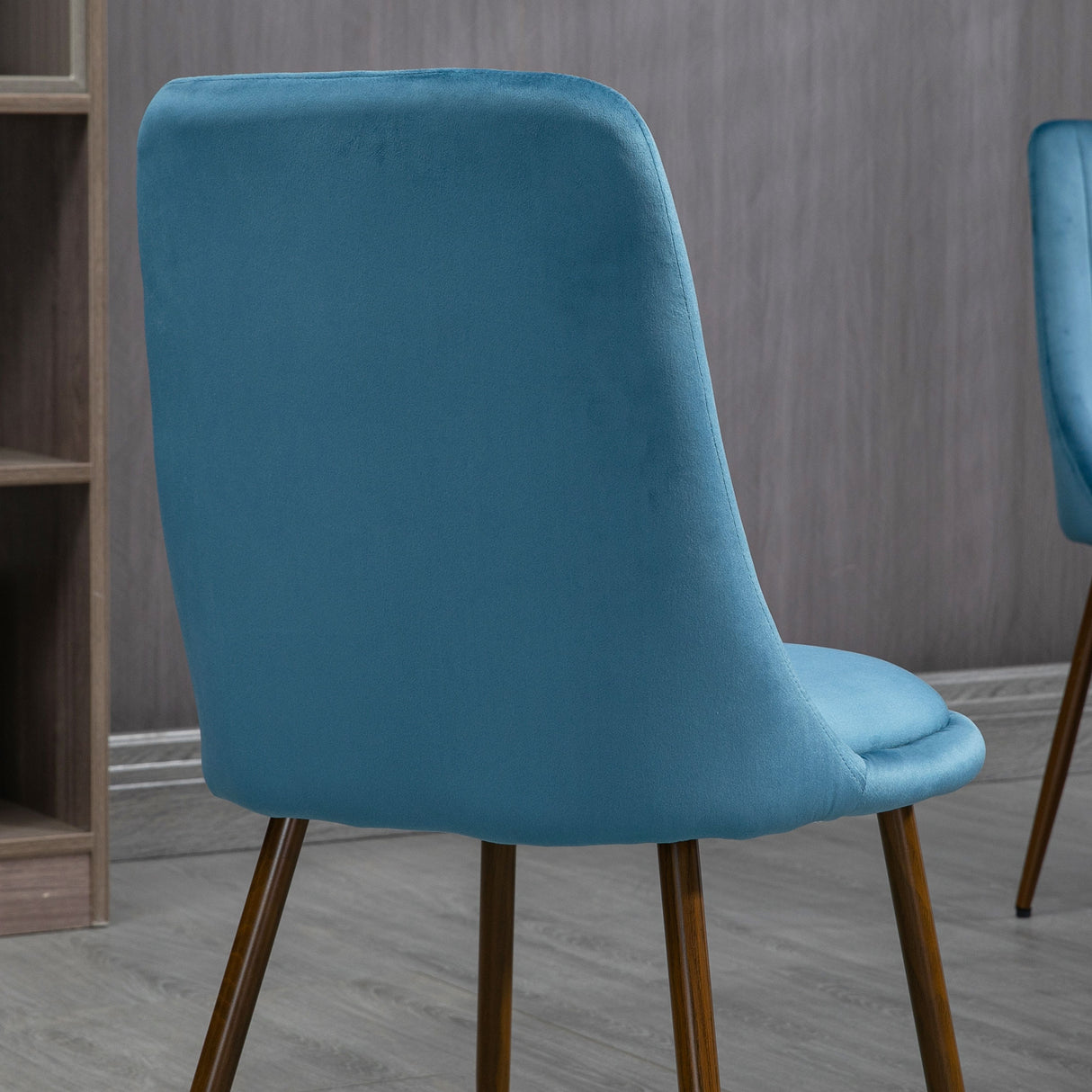 easycomfort easycomfort sedie da cucina imbottite set 4 pezzi in poliestere e acciaio 47x55x86 cm blu