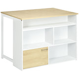 easycomfort easycomfort tavolo da bar moderno in mdf per 2 persone con 4 ripiani aperti e armadietto 116x79 5x91 cm