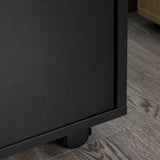 easycomfort easycomfort cassettiera portadocumenti da ufficio in legno nero con 2 cassetti 4 ruote ominidirezionali 40 x 35 x 60cm ean 8054111843461