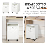 easycomfort easycomfort cassettiera per ufficio in legno con 2 chiavi cassetto armadietto e 4 ruote ean 8054111842020