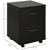 easycomfort easycomfort cassettiera a rotelle da ufficio salvaspazio in legno 41x39x58cm nero ean 8054111844734