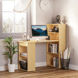 easycomfort easycomfort scrivania computer con libreria salvaspazio tavolo da pranzo per ufficio e studio in truciolato 120x55x120 cm ean 8054144134253