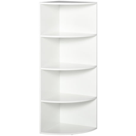 easycomfort easycomfort libreria ad angolo 4 ripiani a muro e parete 39 5x39 5x120cm bianco legno ean 8054144131085
