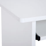 easycomfort easycomfort scrivania per computer porta pc moderna salvaspazio scrivania da uffcio con ripiano per cpu e mensola tastiera estraibile in legno 80x45x75cm bianco
