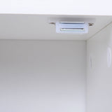 easycomfort easycomfort libreria scaffale multifunzionale salvaspazio con 2 porte da soggiorno pannelli particelle 80 x 23 5 x 123cm bianco ean 8054144132976