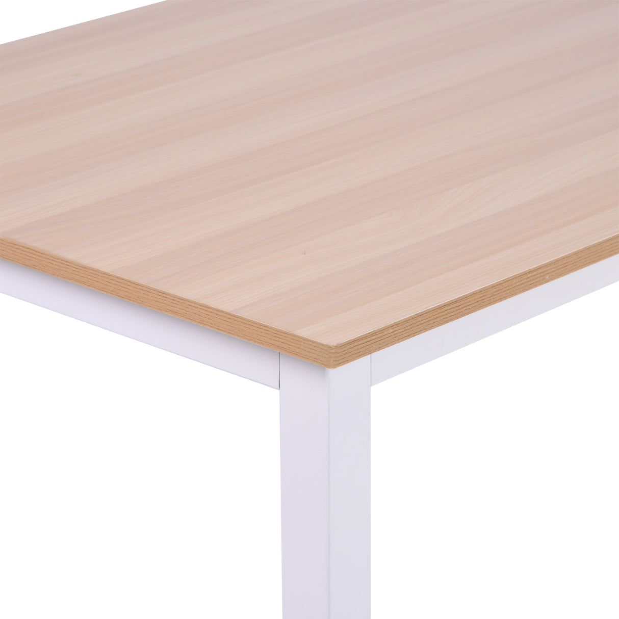 easycomfort easycomfort tavolo scrivania in legno mdf color rovere e gambe in metallo bianco ean 8054111849838