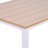 easycomfort easycomfort tavolo scrivania in legno mdf color rovere e gambe in metallo bianco ean 8054111849838