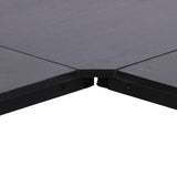 easycomfort easycomfort scrivania spaziosa nera e finitura in rovere perfetta postazione da lavoro per casa e ufficio a forma di l con soluzione angolare finitura in rovere 150x150x76cm nera ean 8054144134499