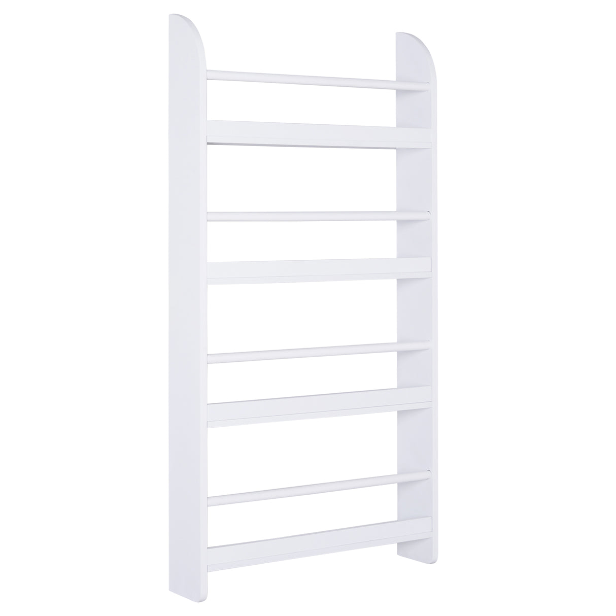 easycomfort easycomfort libreria da parete con 4 ripiani in legno bianco impermeabile carico massimo 30kg 59cm x 12cm x 113cm ean 8054111841955