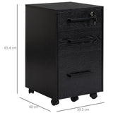 easycomfort easycomfort cassettiera portadocumenti da ufficio schedario con 3 cassetti e serratura in legno nero 39 2 x 40 x 65 4cm ean 8054111849296