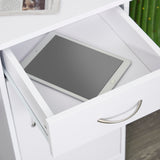 easycomfort easycomfort scrivania moderna per pc e computer con 2 cassetti e 1 armadietto scrivania con libreria salvaspazio per ufficio o camera in legno bianco ean 8054111847667