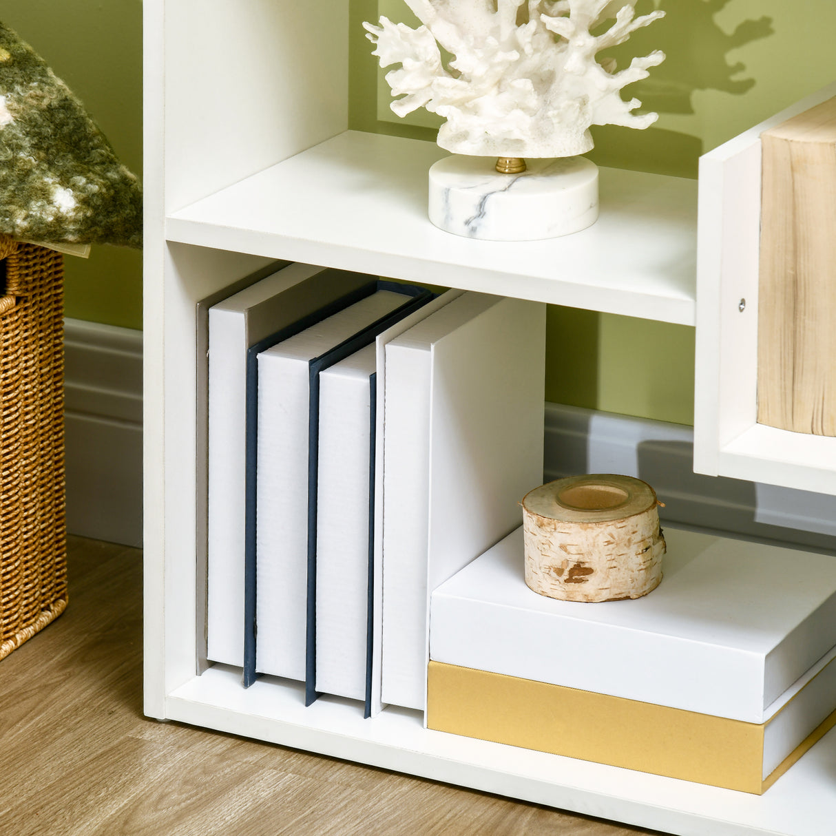 easycomfort easycomfort libreria moderna a 6 livelli con 11 scaffali aperti per studio e soggiorno 61x23x162 6 cm bianco