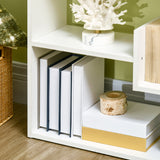 easycomfort easycomfort libreria moderna a 6 livelli con 11 scaffali aperti per studio e soggiorno 61x23x162 6 cm bianco