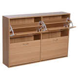 easycomfort easycomfort scarpiera salvaspazio capacita 24 ingresso e camera da letto legno 120x24x81cm