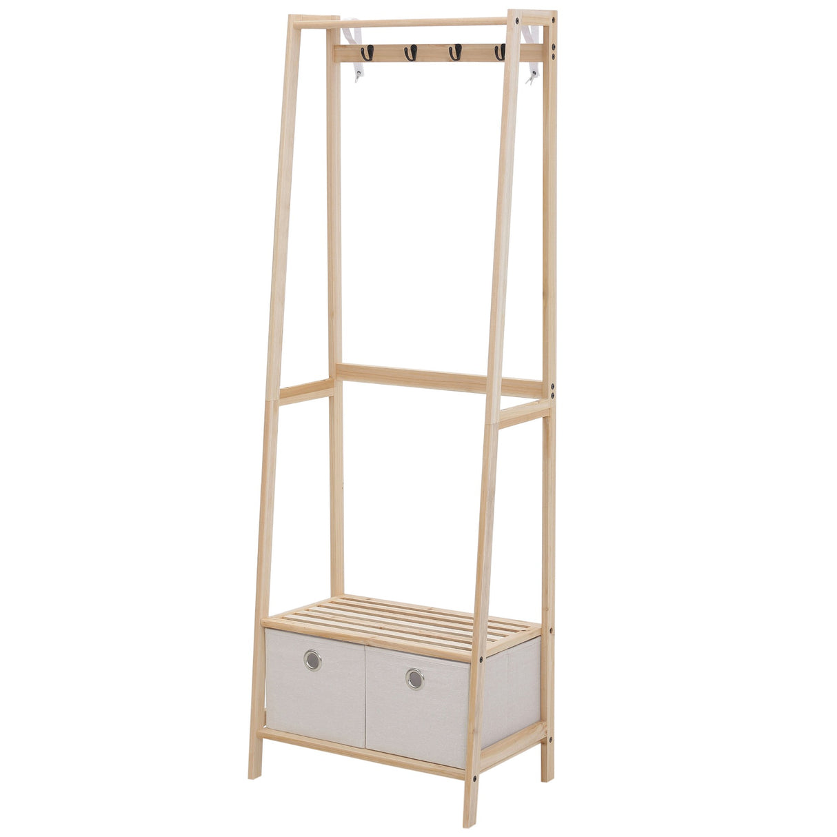 easycomfort easycomfort appendiabiti multifunzione per ingresso soggiorno e camera da letto legno naturale