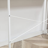 easycomfort easycomfort consolle moderna per ingresso e soggiorno con 2 cassetti in metallo 100x30x75cm bianco