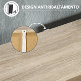 easycomfort easycomfort scarpiera salvaspazio per 8 paia di scarpe con 2 ante e armadietto 80x25 5x112 5cm grigio e bianco