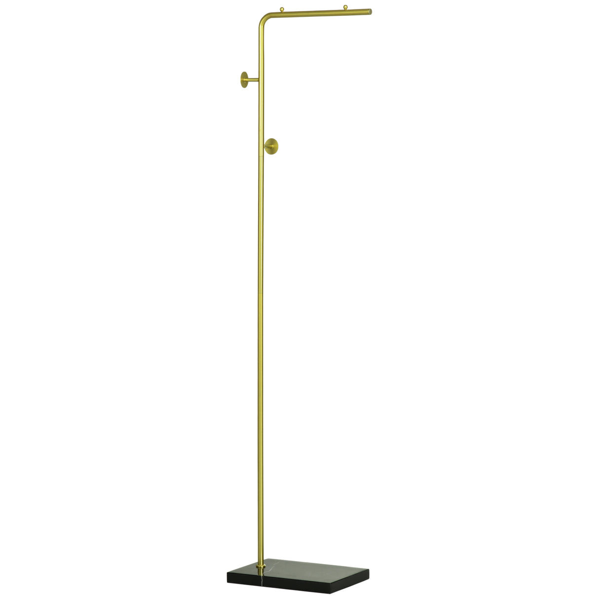 easycomfort easycomfort appendiabiti con 2 ganci per ingresso camera da letto e soggiorno in metallo e marmo 35x25x170 cm oro e nero